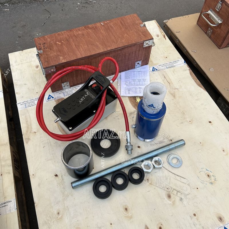 ARTAZ гидравлический выпрессовщик сайлентблоков 25 т ВСГ25-Пг, пневмогидравлический насос, пневмовозврат