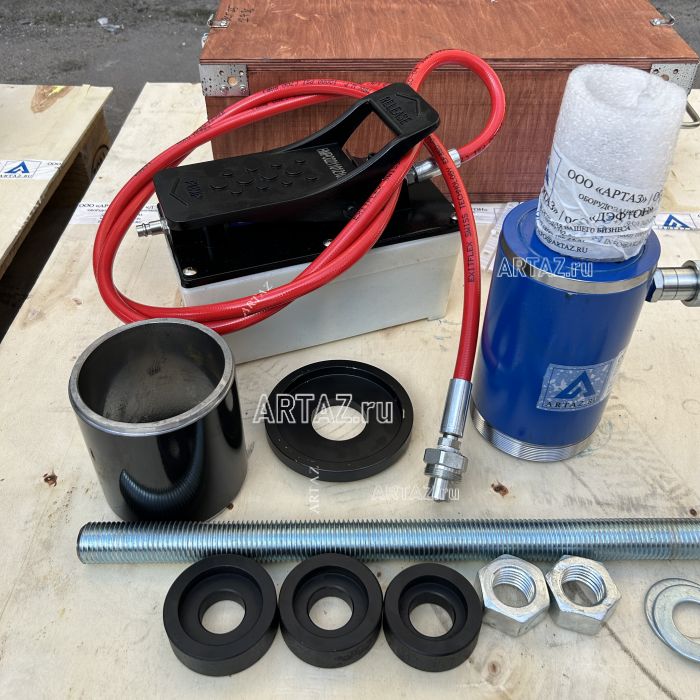ARTAZ гидравлический выпрессовщик сайлентблоков 25 т ВСГ25-Пг, пневмогидравлический насос, пневмовозврат