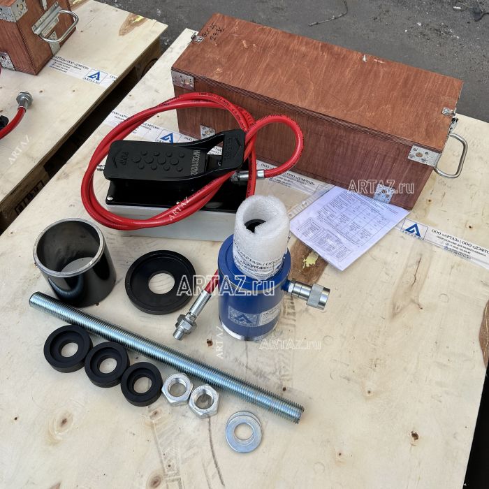 ARTAZ гидравлический выпрессовщик сайлентблоков 25 т ВСГ25-Пг, пневмогидравлический насос, пневмовозврат