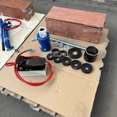 ARTAZ гидравлический выпрессовщик сайлентблоков 50 т, пневмогидронасос, ход 60 мм, переносной ВСГ40(50)-Пг