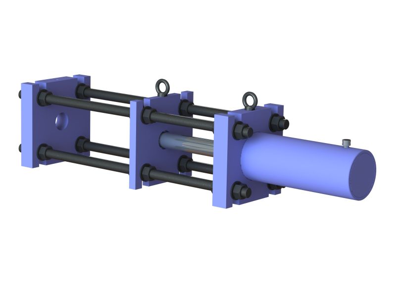 Выпрессовщик пальцев траковых цепей ARTAZ ВПТ110, гидравлический 110 т, ход 330 мм, 5 пуансонов