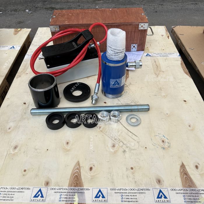 ARTAZ гидравлический выпрессовщик сайлентблоков 25 т ВСГ25-Пг, пневмогидравлический насос, пневмовозврат