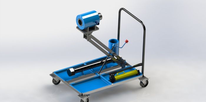 ARTAZ гидравлический выпрессовщик балансиров 100 т на тележке, ход поршня 75 мм, 12 мес гарантии ВСГ100Б