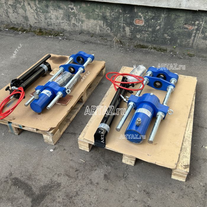 ARTAZ гидравлический выпрессовщик пальцев траковых цепей ВПТ150-330, 162 т, ход 330 мм, 5 пуансонов