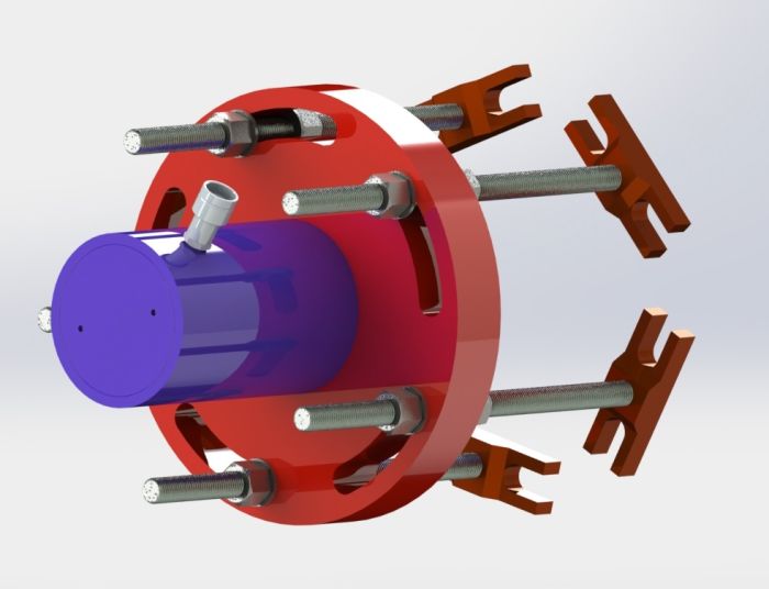 ARTAZ гидравлический съёмник колесной ступицы 100 т, 80 МПа, переносной, ССГ100