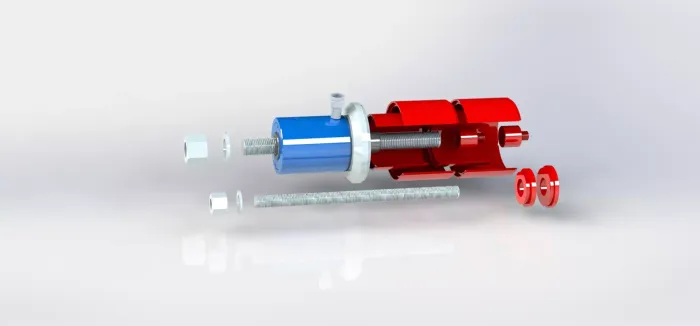 ARTAZ гидравлический выпрессовщик пальцев и втулок 50 т, 70 МПа, переносной, пневмовозврат ВСГ40(50)П