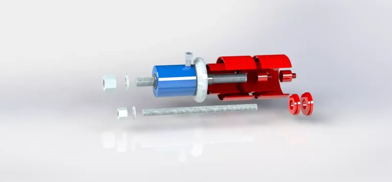 ARTAZ гидравлический выпрессовщик пальцев и втулок 50 т, 70 МПа, переносной, пневмовозврат ВСГ40(50)П