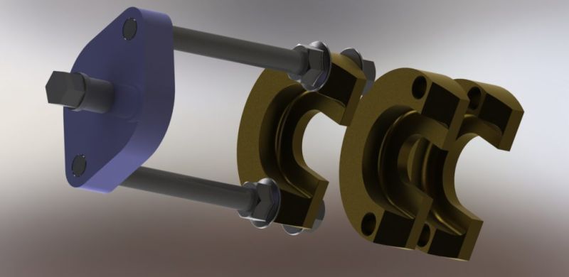 ARTAЗ гидравлический съемник пальцев рулевых тяг (выпрессовщик) 10 т, 70 МПа, с ручным насосом ВПРТ10-13-Рг