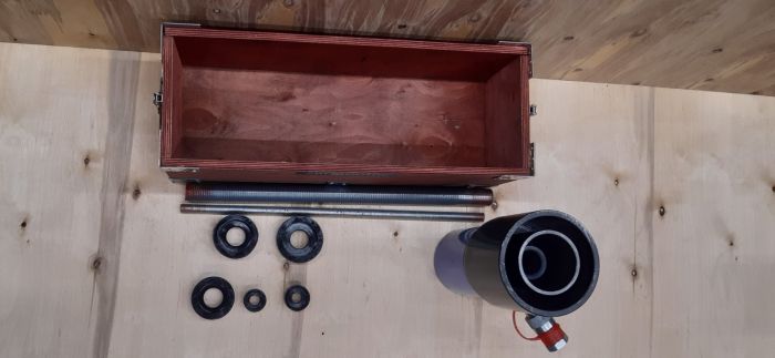 ARTAЗ гидравлический съёмник-выпрессовщик сайлентблоков 16 т, ход 60 мм, пневмовозврат, ВСГ16