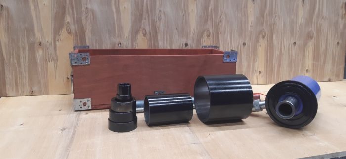 ARTAЗ гидравлический съёмник-выпрессовщик сайлентблоков 16 т, ход 60 мм, пневмовозврат, ВСГ16