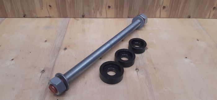 ARTAЗ гидравлический съёмник-выпрессовщик сайлентблоков 16 т, ход 60 мм, пневмовозврат, ВСГ16