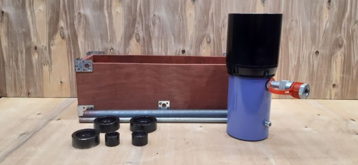 ARTAЗ гидравлический съёмник-выпрессовщик сайлентблоков 16 т, ход 60 мм, пневмовозврат, ВСГ16