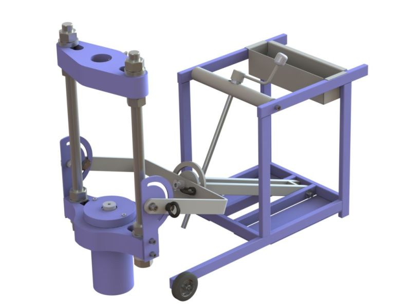 Выпрессовщик шкворней с пневмогидравлическим насосом и тележкой ВШ95-300 (ВШ95-300М)