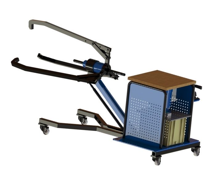 ARTAЗ Универсальный электрогидравлический выпрессовщик 30 т на тележке ВУГ-30, ход 520 мм