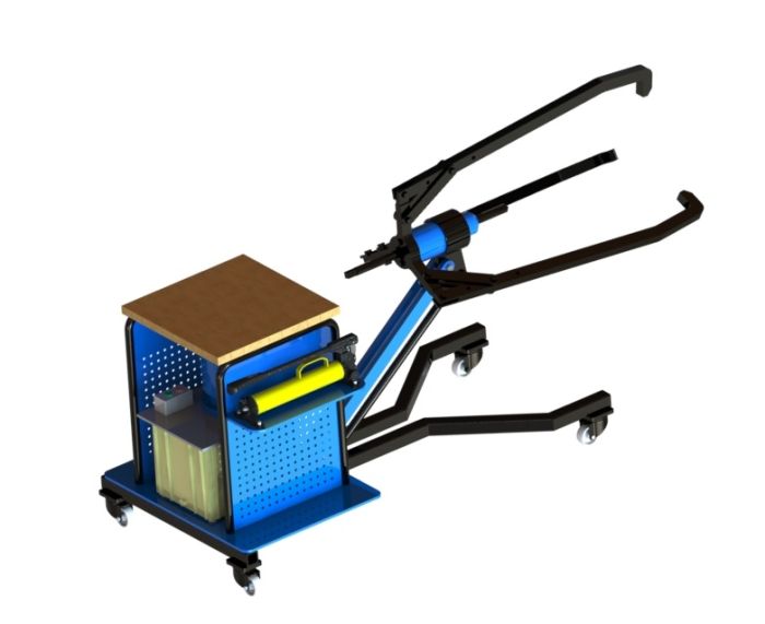 ARTAЗ Универсальный электрогидравлический выпрессовщик 30 т на тележке ВУГ-30, ход 520 мм